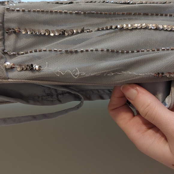 BHLDN Amada Dress Beaded Blue Maxi Gown 0 - Picture 7 of 10